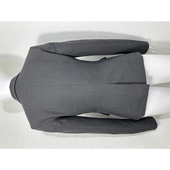 Y2K Benetton Gray Stretch Blazer Sz 42 Tailored Classic Office Siren Chic Italy - Picture 2 of 6